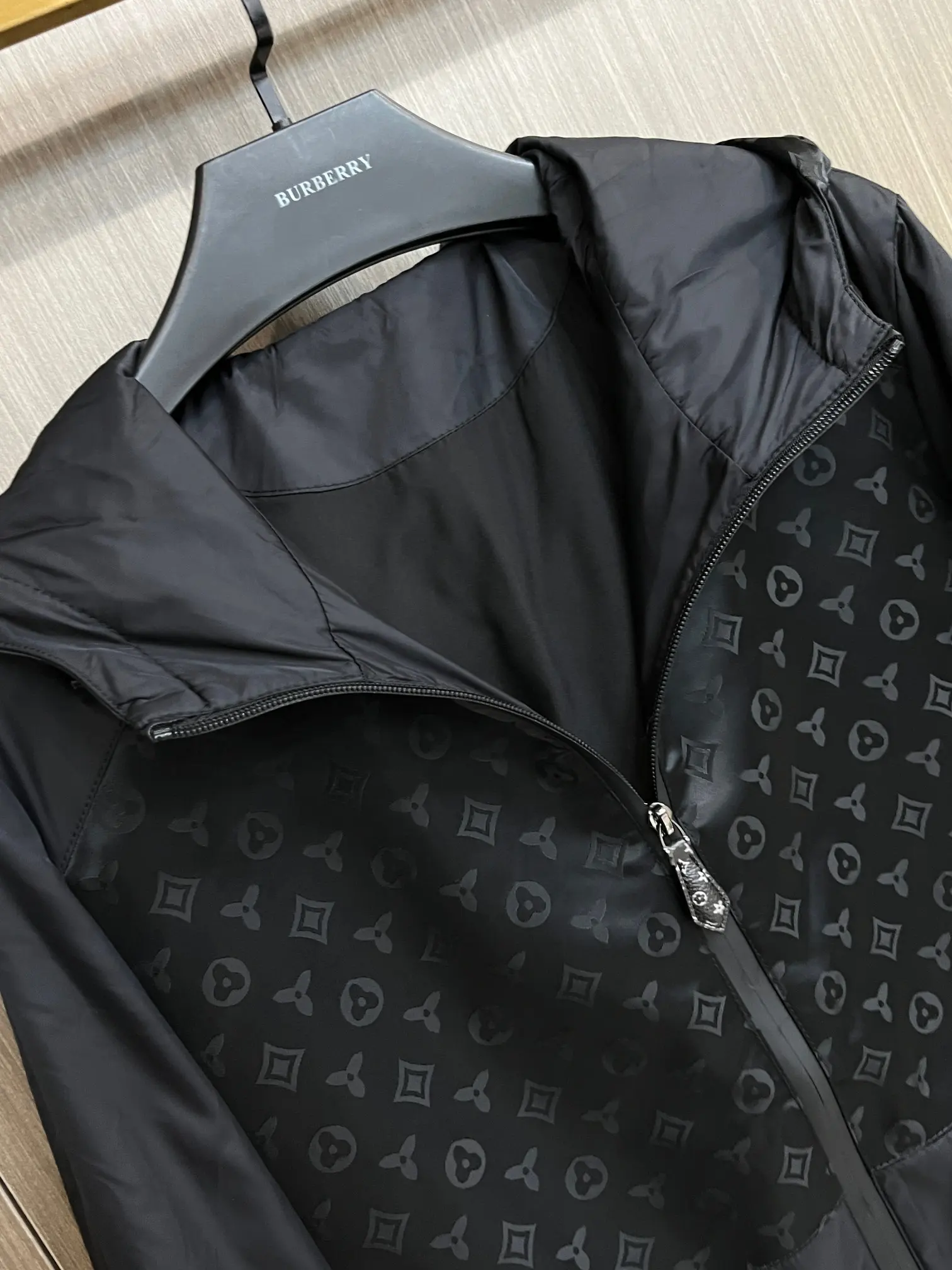 Monogram Panel Hooded Windbreaker Jacket D38014710 — view 5