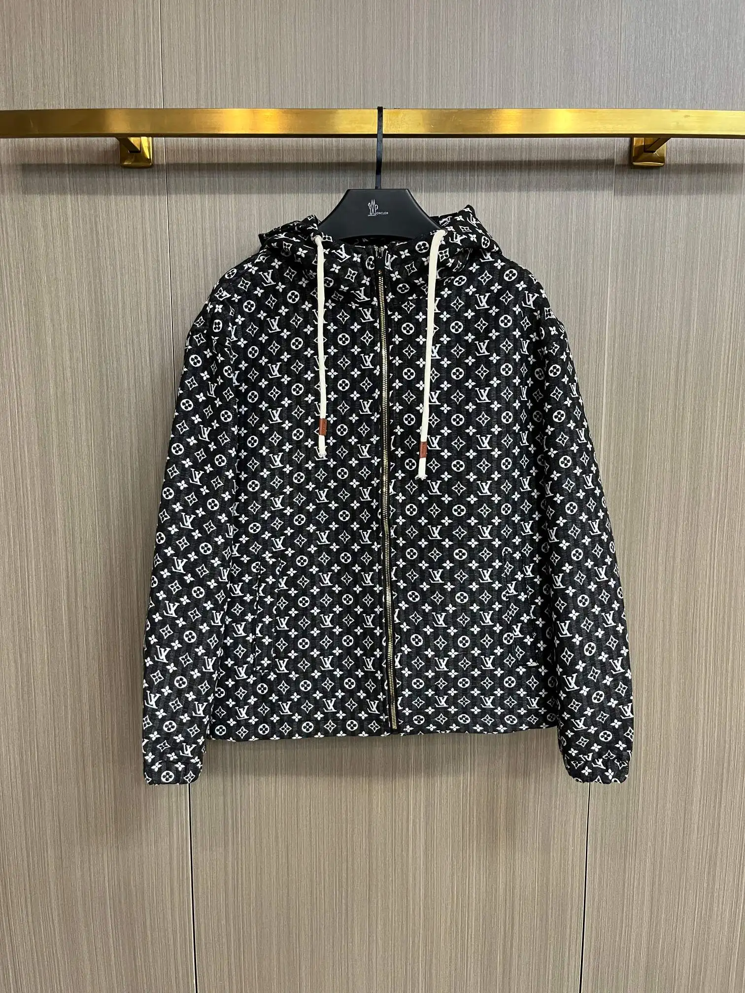 Monogram Print Hooded Windbreaker Jacket D38014716