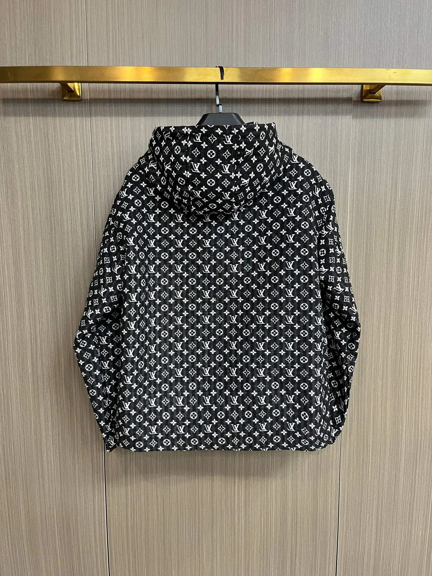 Monogram Print Hooded Windbreaker Jacket D38014716 — view 2
