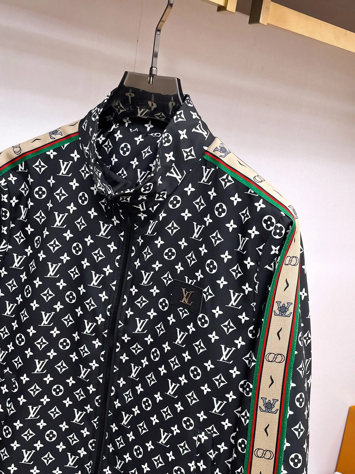 Monogram Print Zip-Up Track Jacket D38014755 — view 4