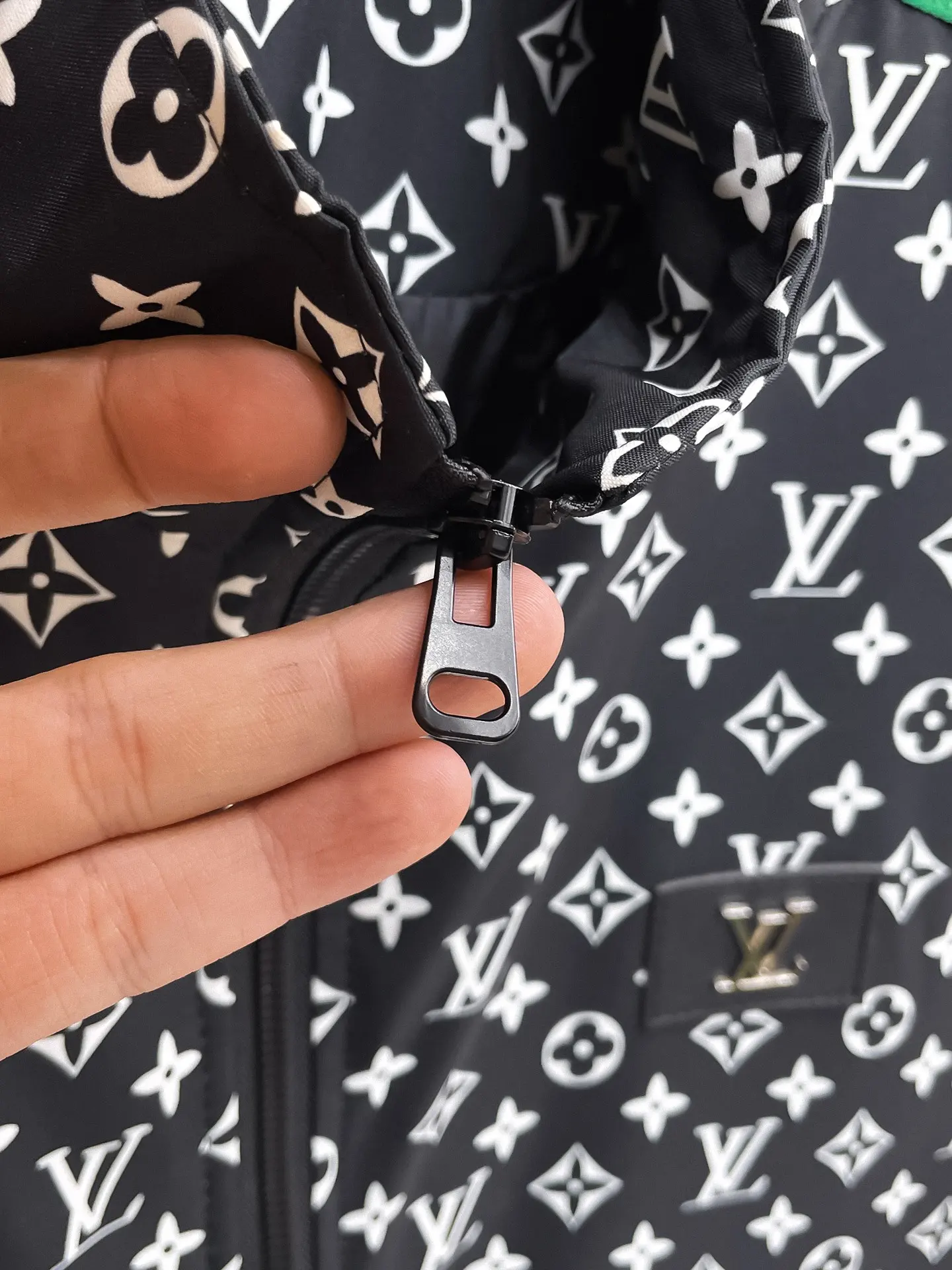 Monogram Print Zip-Up Track Jacket D38014755 — view 5