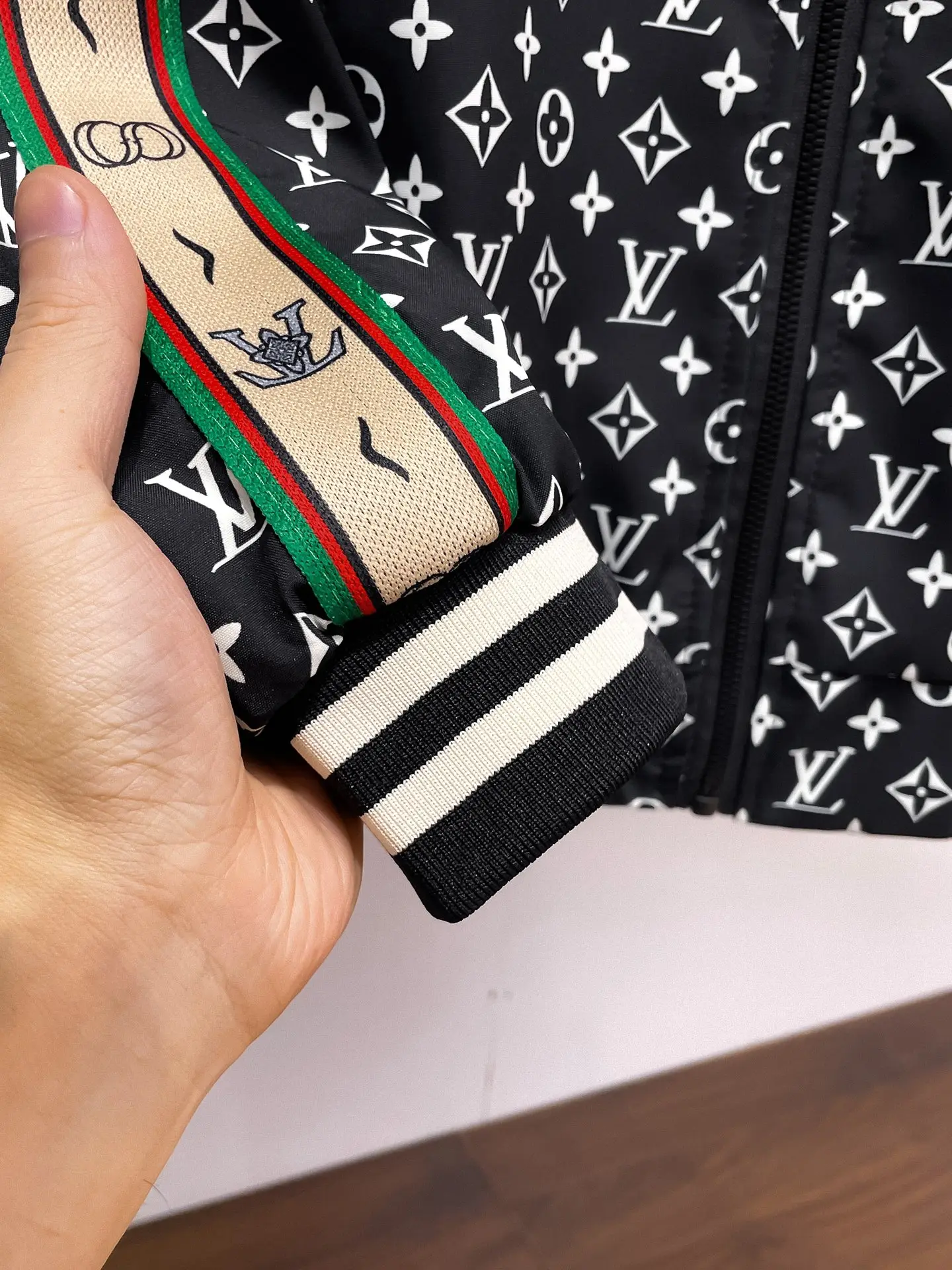 Monogram Print Zip-Up Track Jacket D38014755 — view 9