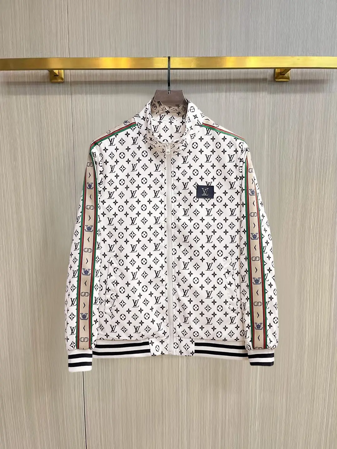 Monogram Print Zip-Up Track Jacket D38014756