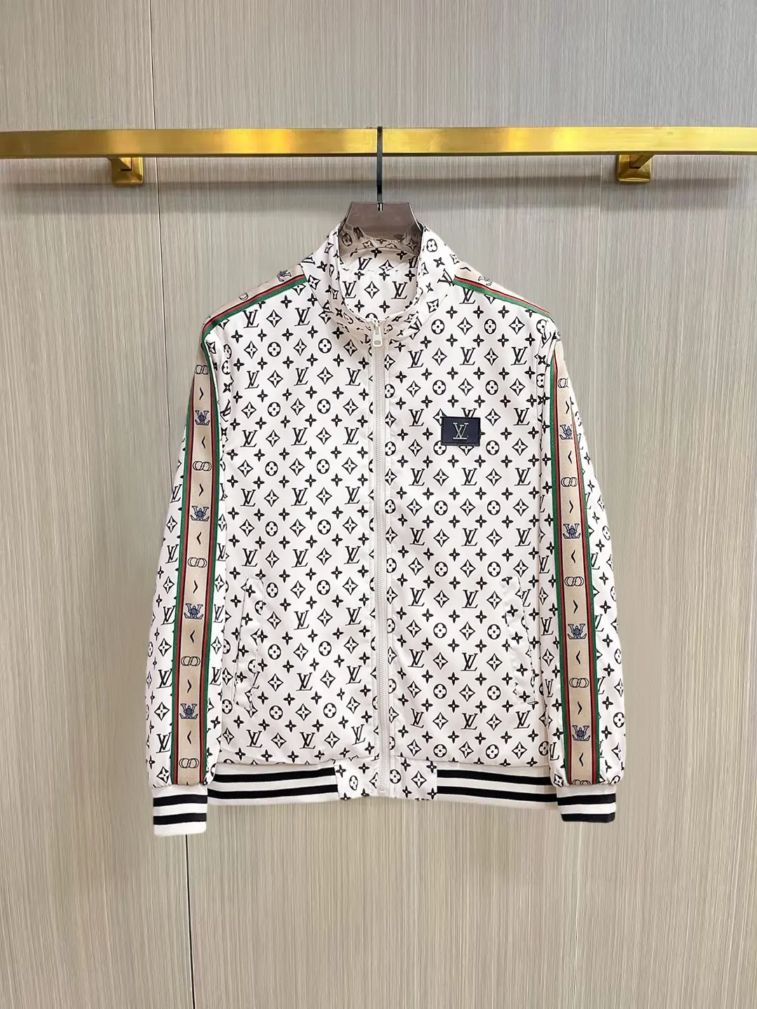 Monogram Print Zip-Up Track Jacket D38014756