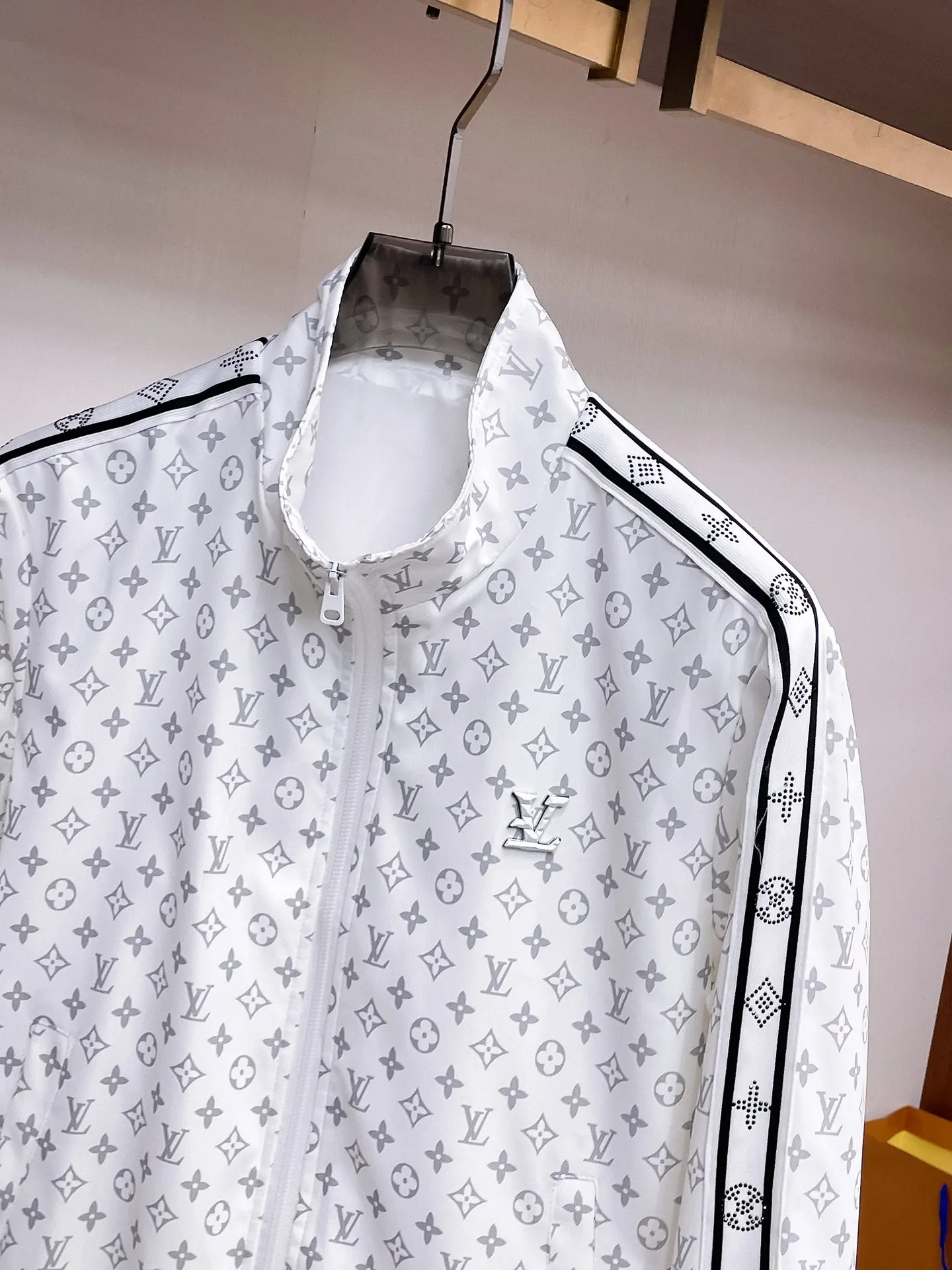 Monogram Print Zip-Up Track Jacket D38014759 — view 4