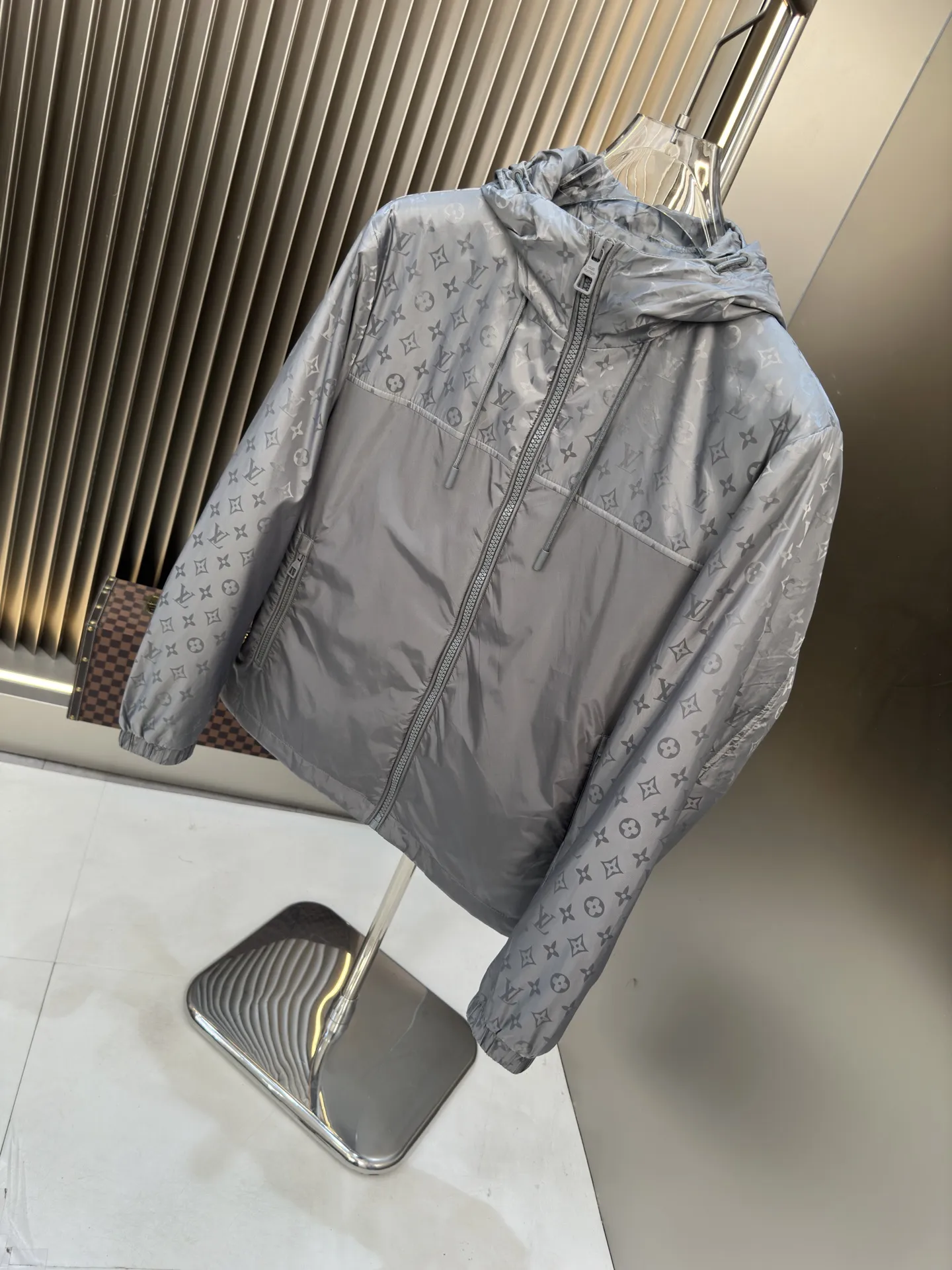 Monogram Hooded Windbreaker Jacket D38014861 — view 7