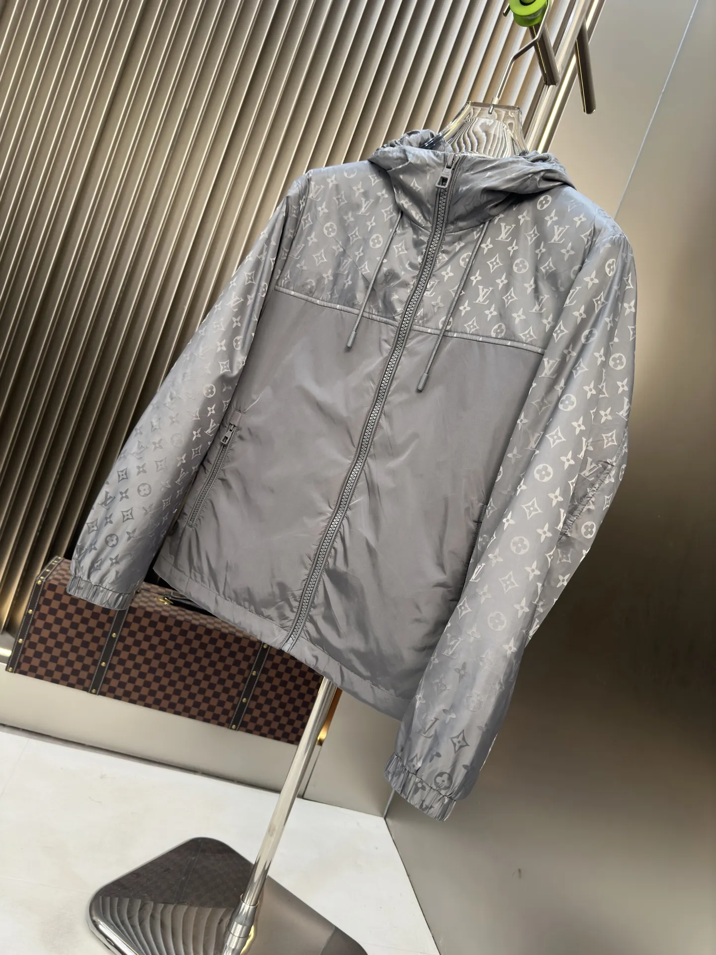 Monogram Hooded Windbreaker Jacket D38014861 — view 8