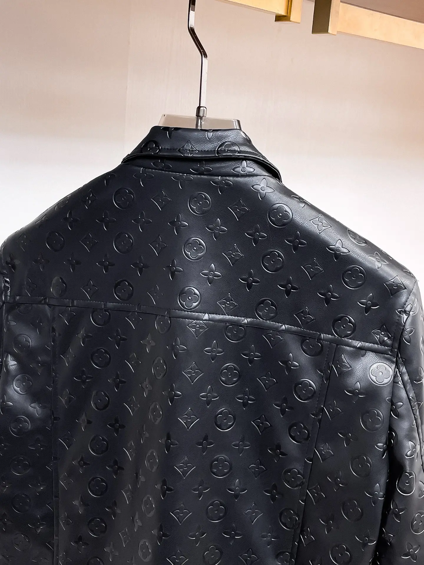 Monogram Embossed Leather Trucker Jacket D38014859 — view 5