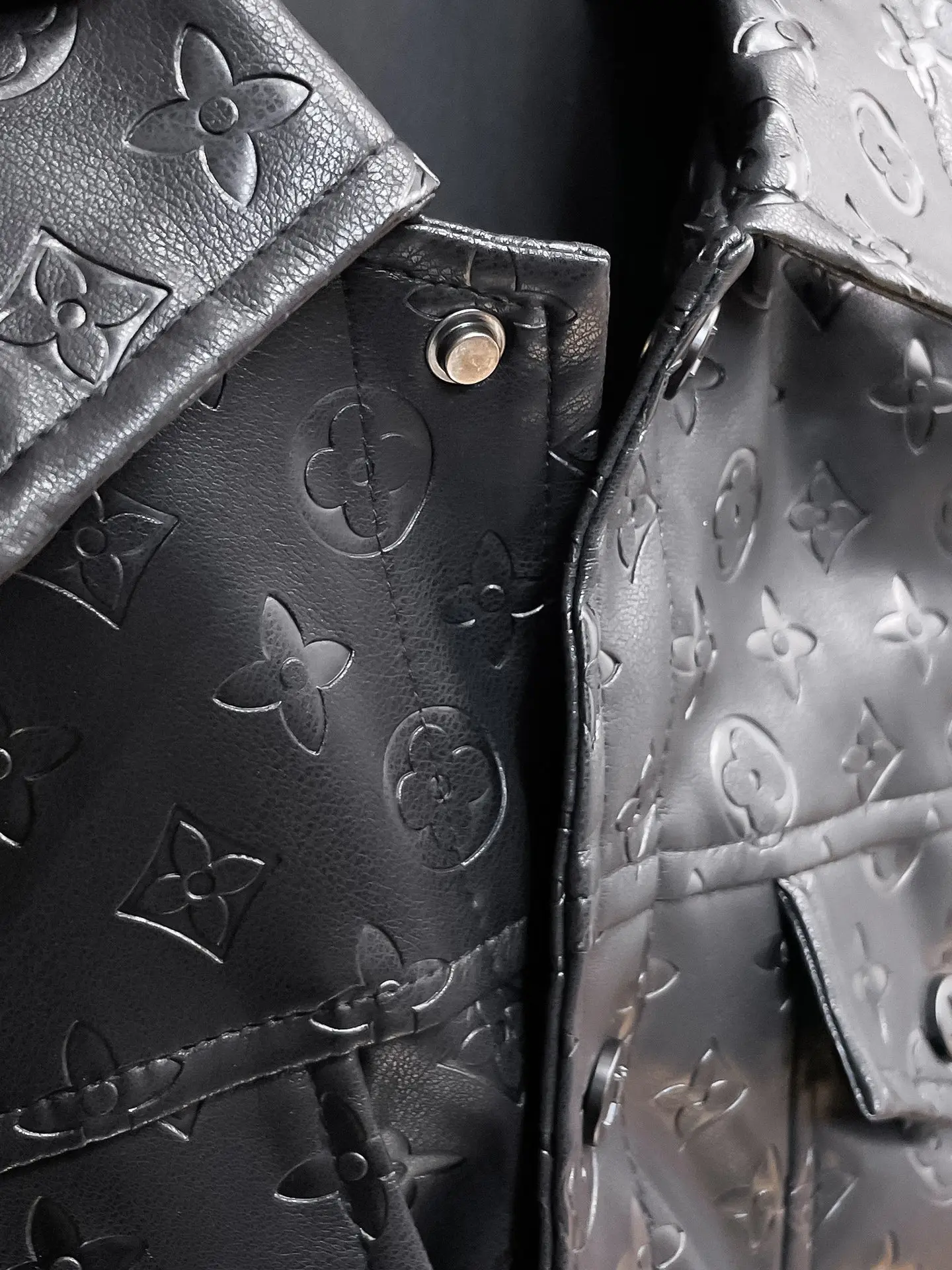 Monogram Embossed Leather Trucker Jacket D38014859 — view 6