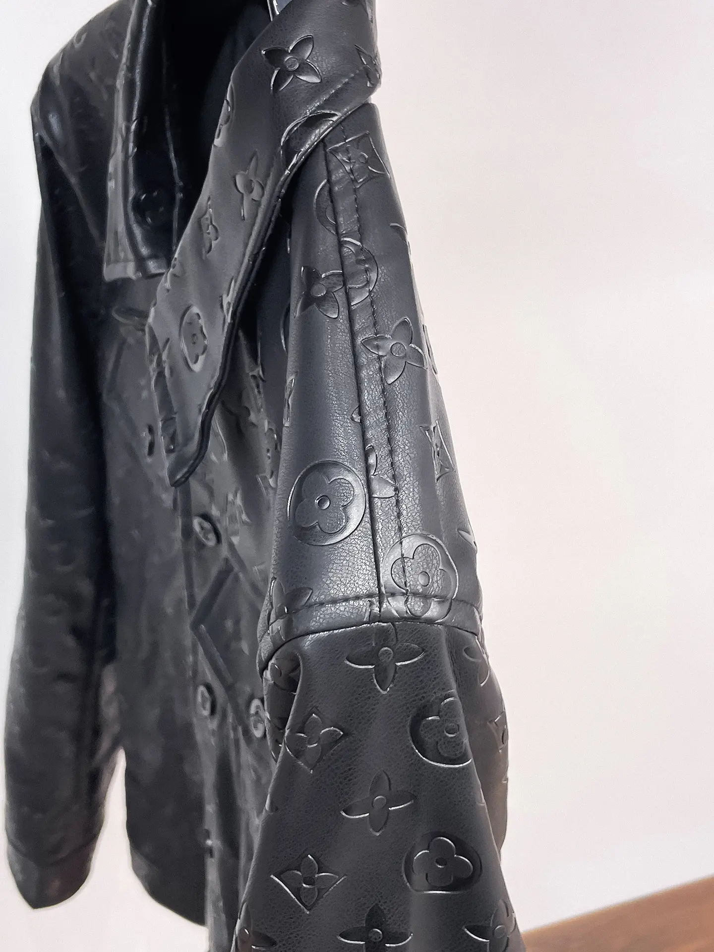 Monogram Embossed Leather Trucker Jacket D38014859 — view 7