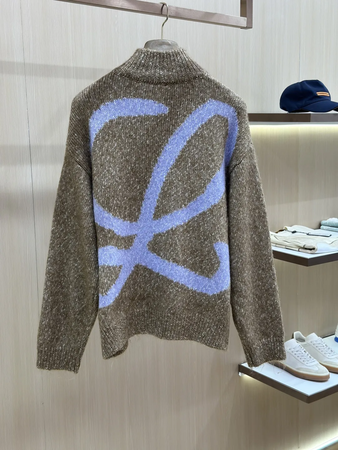 Anagram Intarsia Zip-Up Knit Cardigan D38020441 — view 2