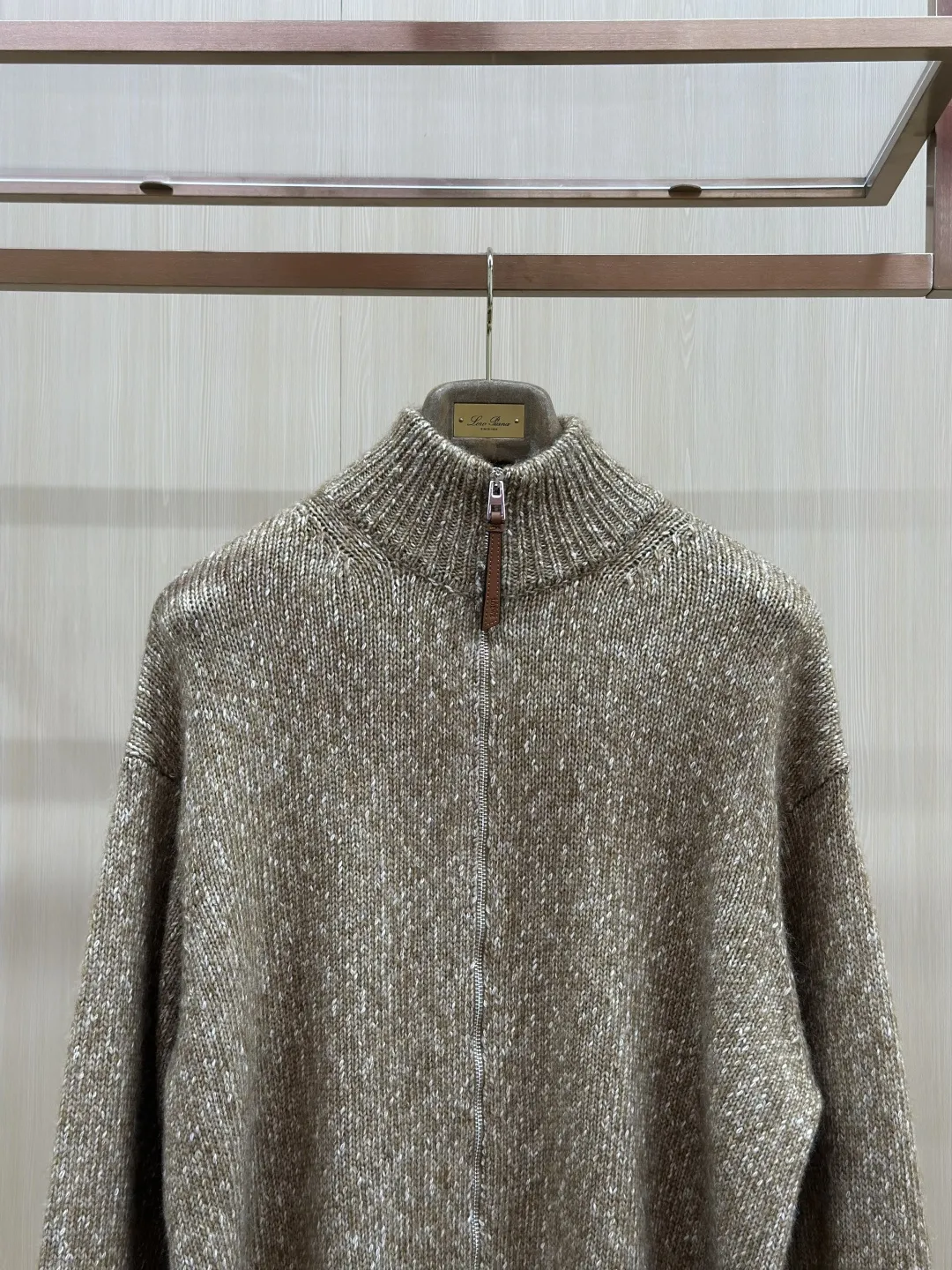 Anagram Intarsia Zip-Up Knit Cardigan D38020441 — view 4