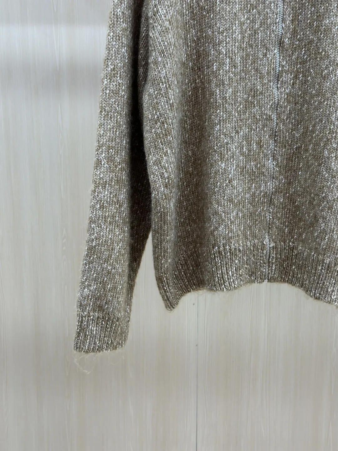 Anagram Intarsia Zip-Up Knit Cardigan D38020441 — view 7
