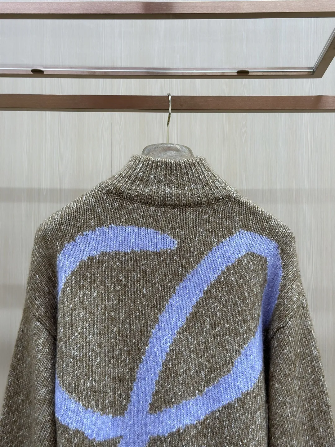 Anagram Intarsia Zip-Up Knit Cardigan D38020441 — view 8