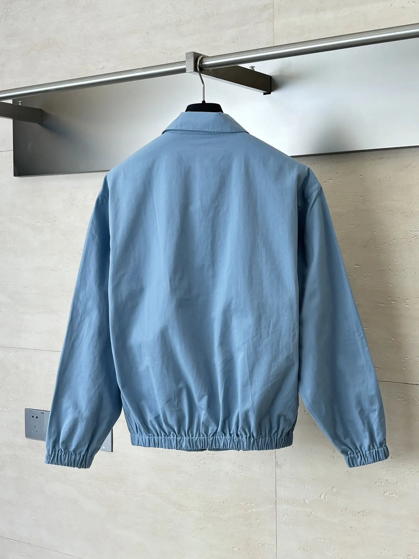 Logo-Embroidered Cotton Canvas Harrington Jacket D38522009 — view 2