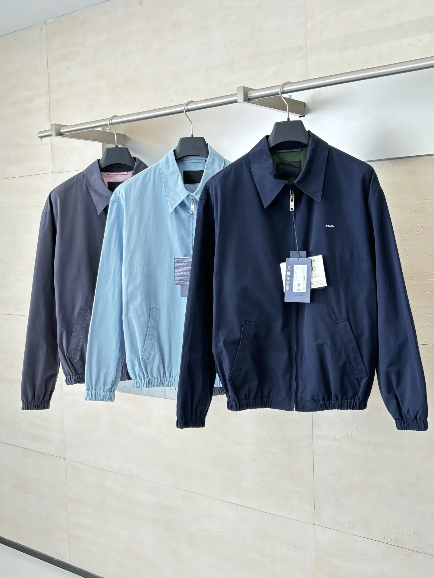 Cotton Canvas Harrington Jacket D38522008 — view 3