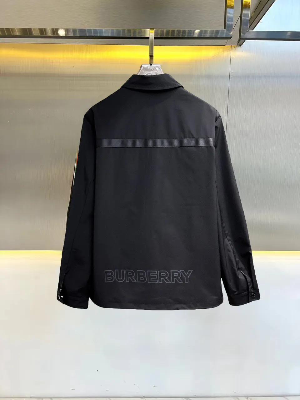Logo-Appliqué Zip-Up Harrington Jacket D39015097 — view 2