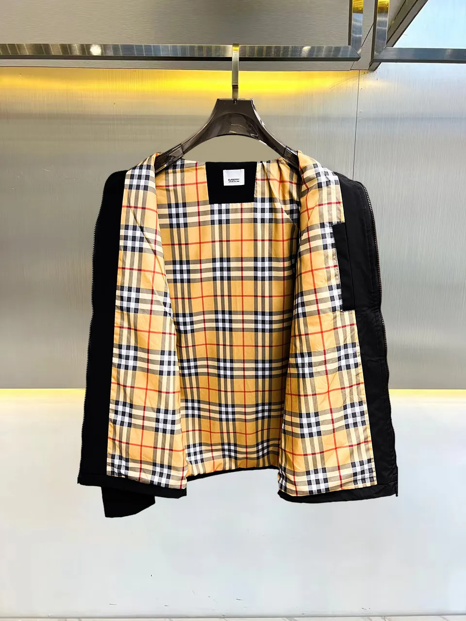 Logo-Appliqué Zip-Up Harrington Jacket D39015097 — view 3