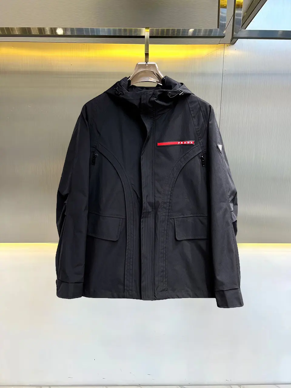 Prada Linea Rossa Hooded Shell Jacket D39015098