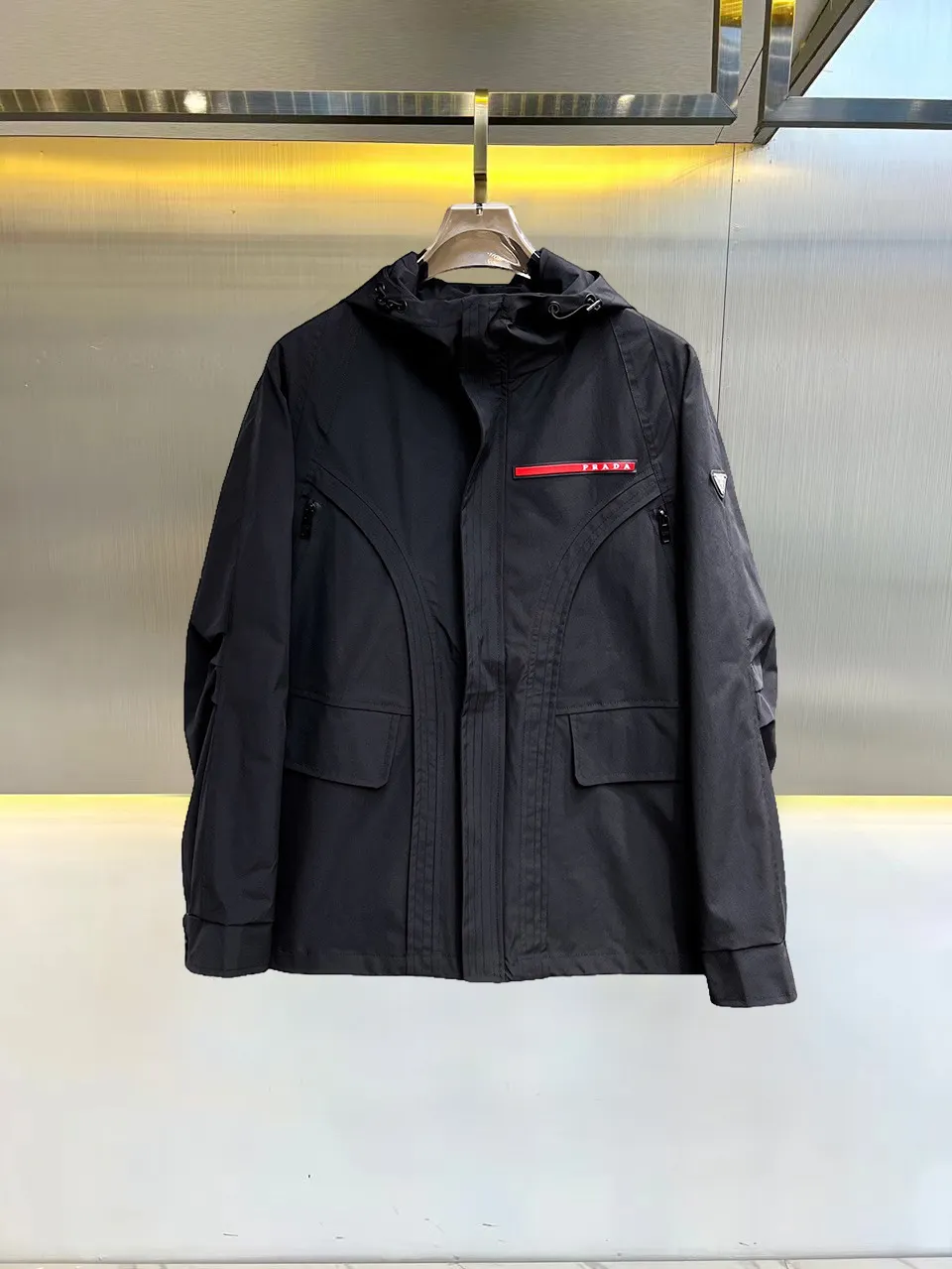 Prada Linea Rossa Hooded Shell Jacket D39015098