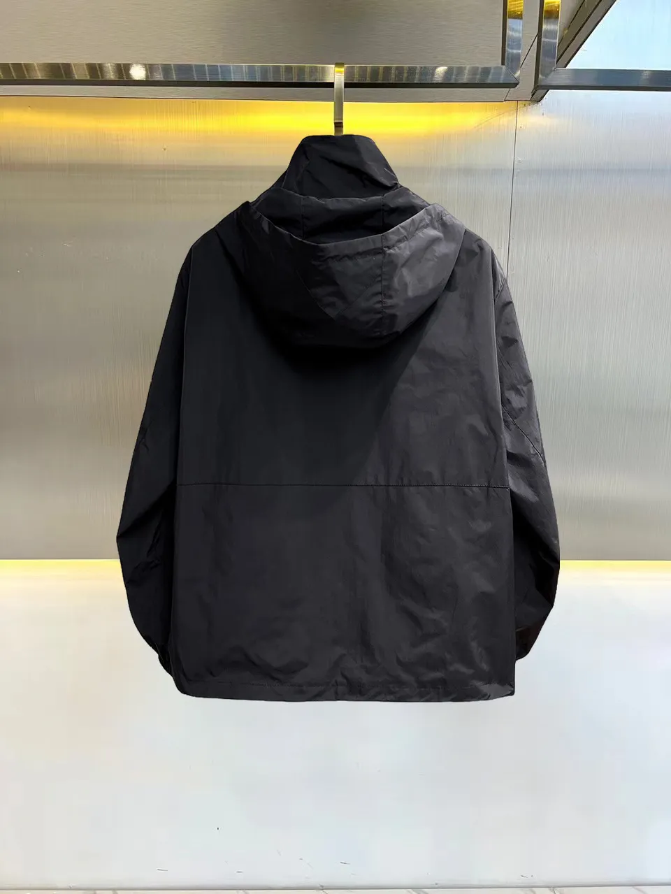 Moncler Hooded Shell Windbreaker Jacket D39015100 — view 2