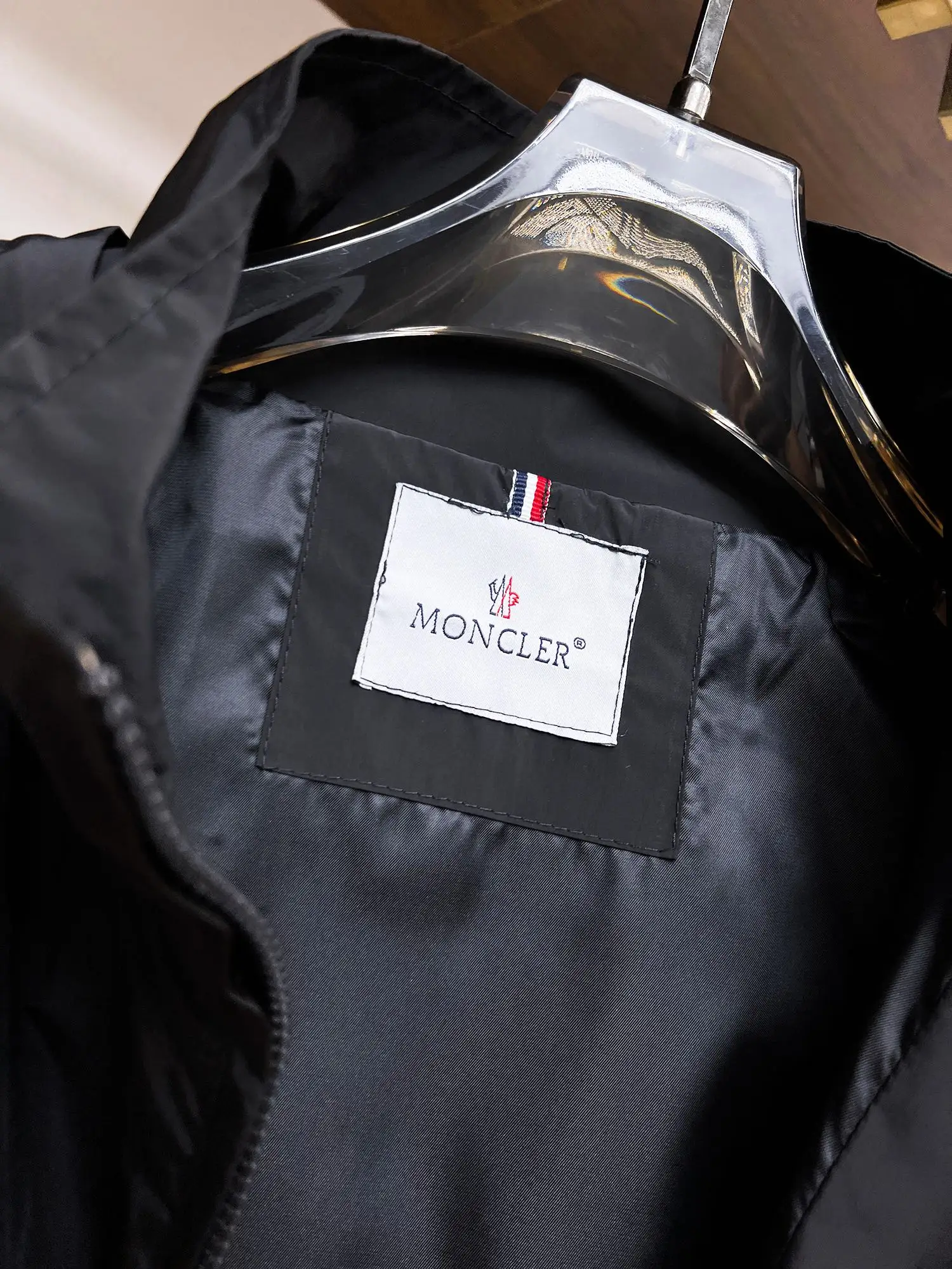 Moncler Hooded Shell Windbreaker Jacket D39015100 — view 7