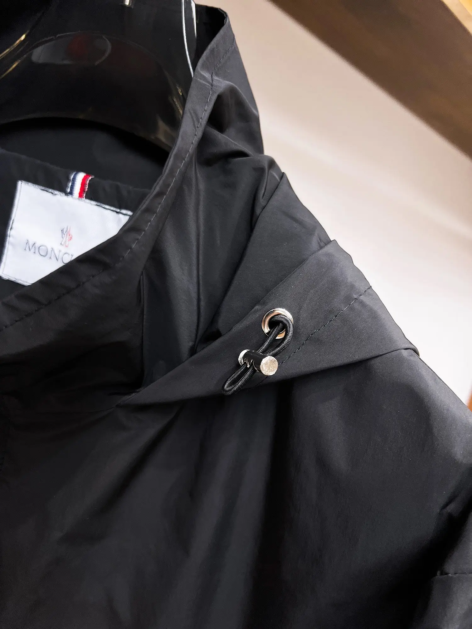 Moncler Hooded Shell Windbreaker Jacket D39015100 — view 8