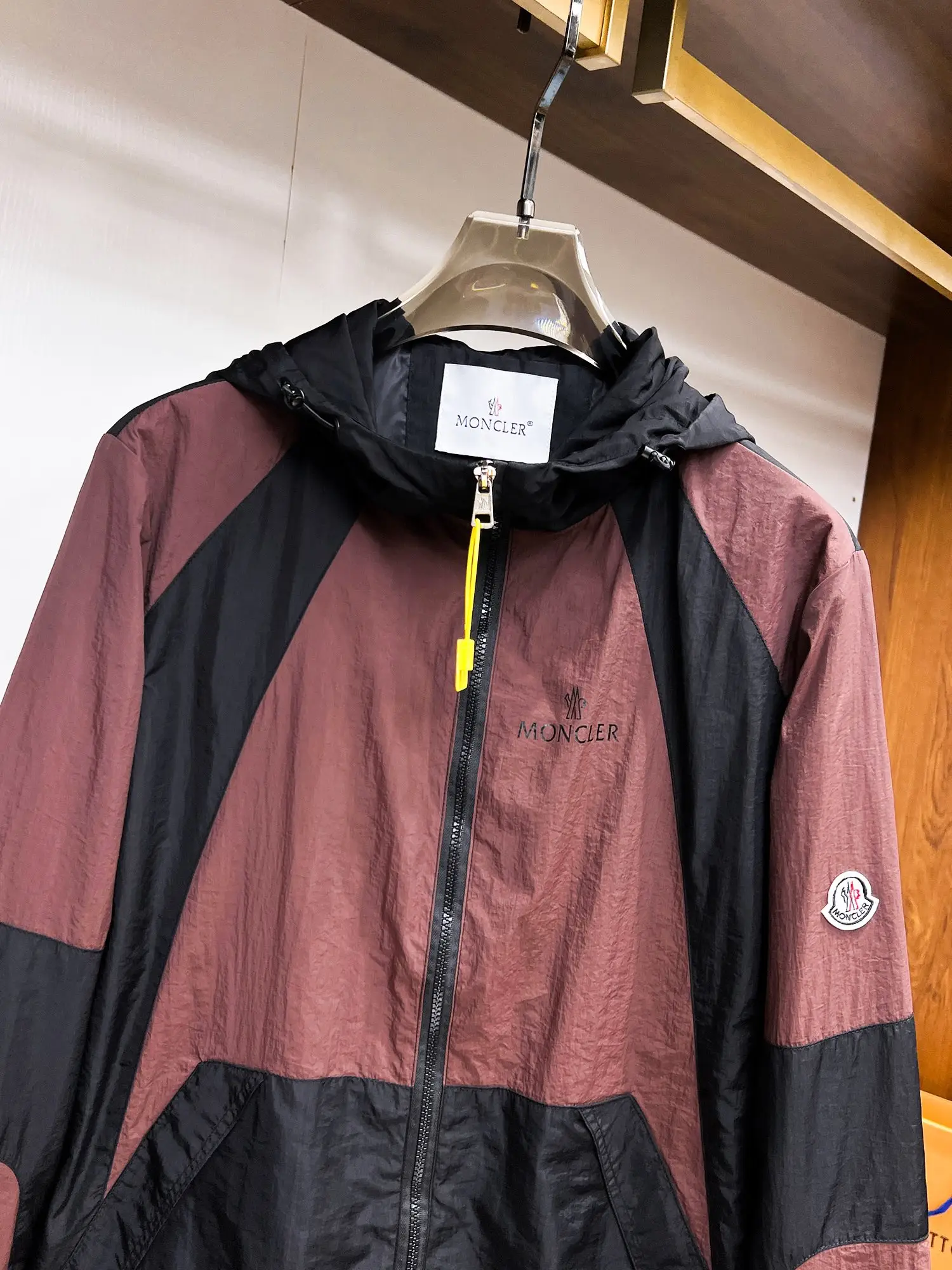 Moncler Color-Block Hooded Windbreaker Jacket D39015095 — view 4