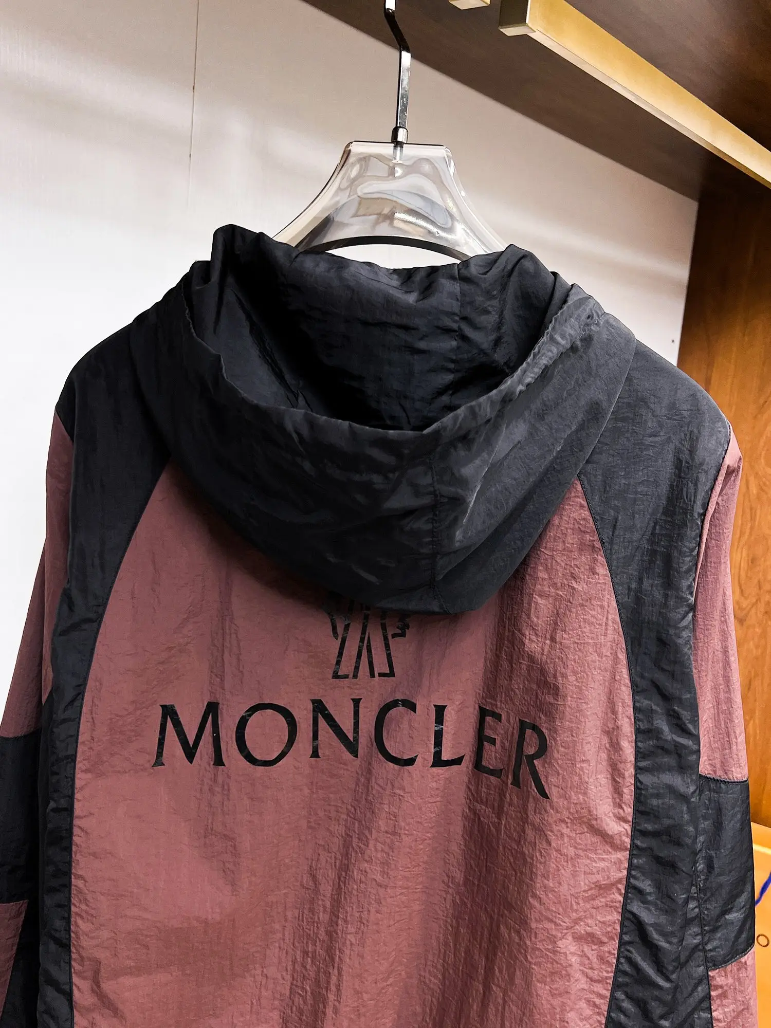 Moncler Color-Block Hooded Windbreaker Jacket D39015095 — view 13