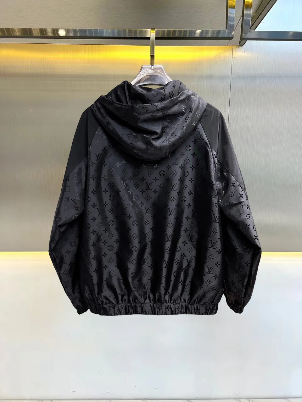 Monogram Panel Hooded Windbreaker Jacket D39015099 — view 2