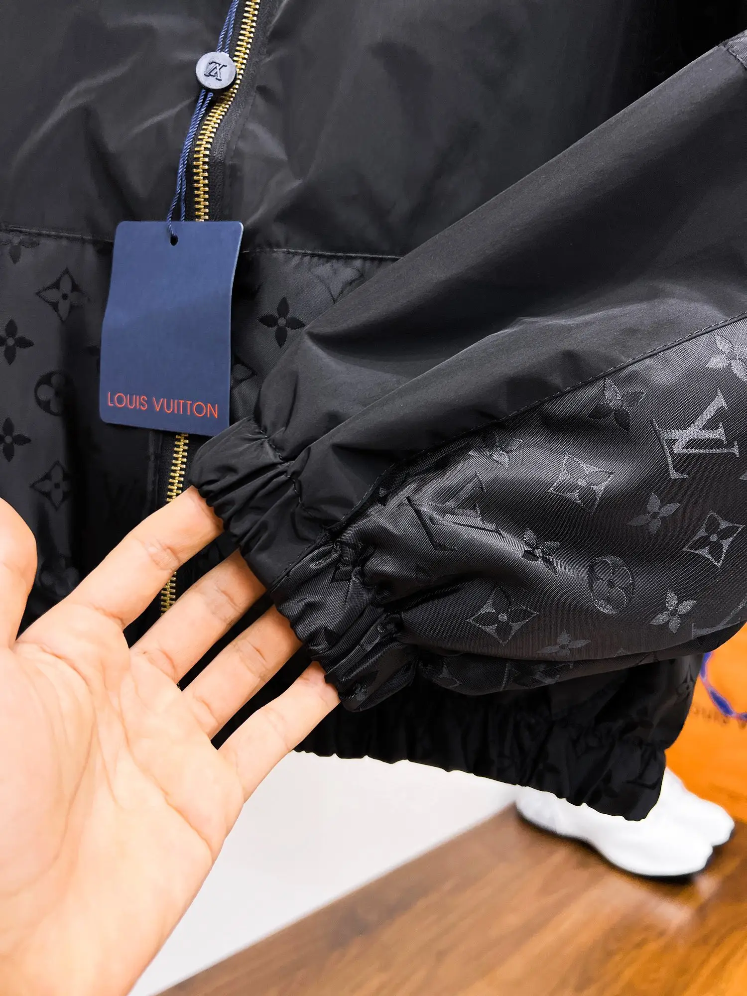 Monogram Panel Hooded Windbreaker Jacket D39015099 — view 11