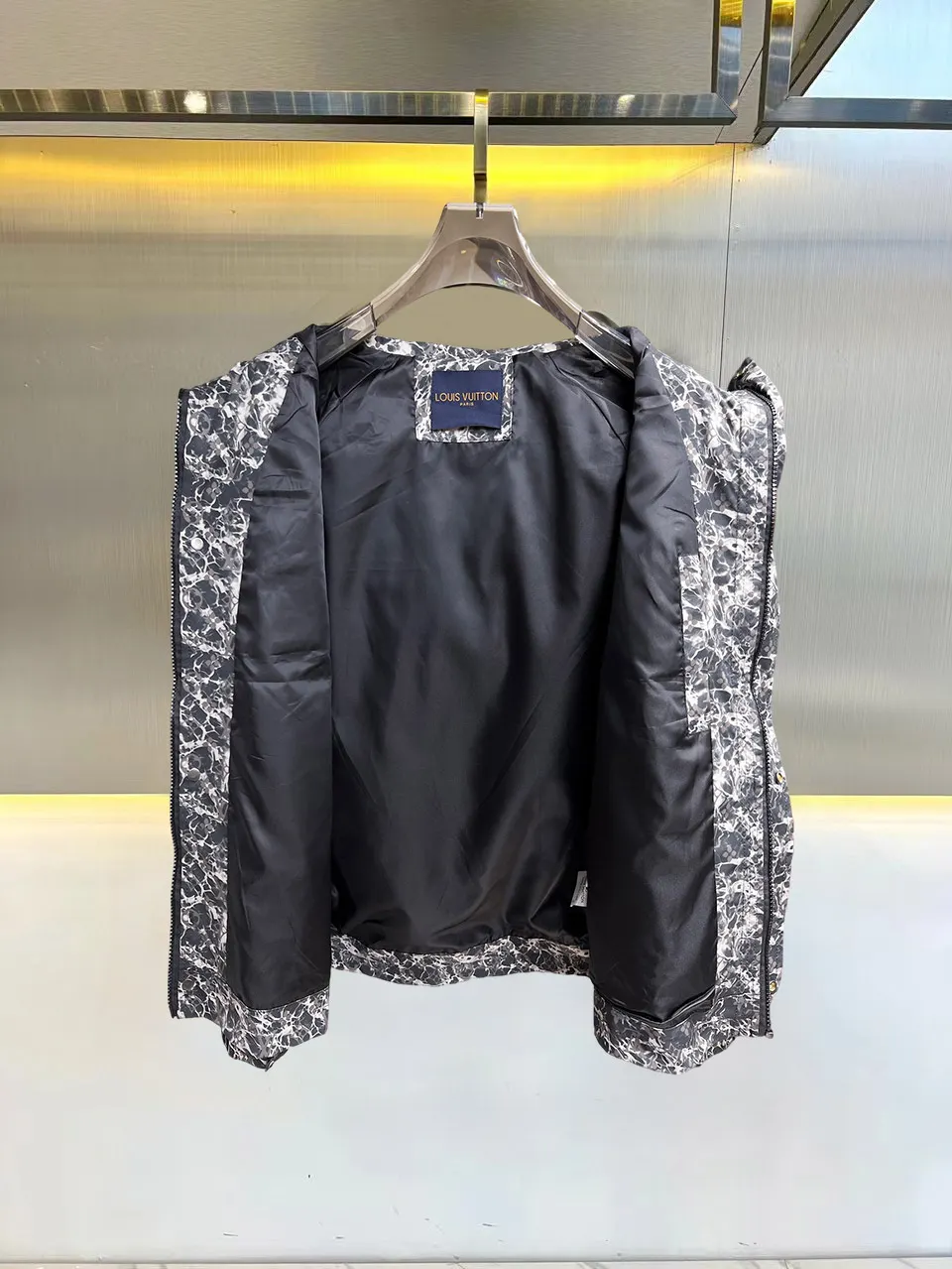 Monogram Marble Print Hooded Jacket D39015092 — view 3