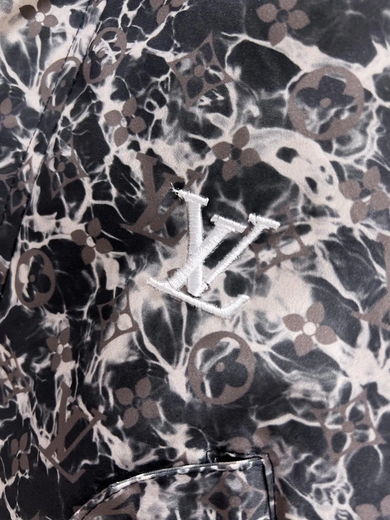 Monogram Marble Print Hooded Jacket D39015092 — view 5