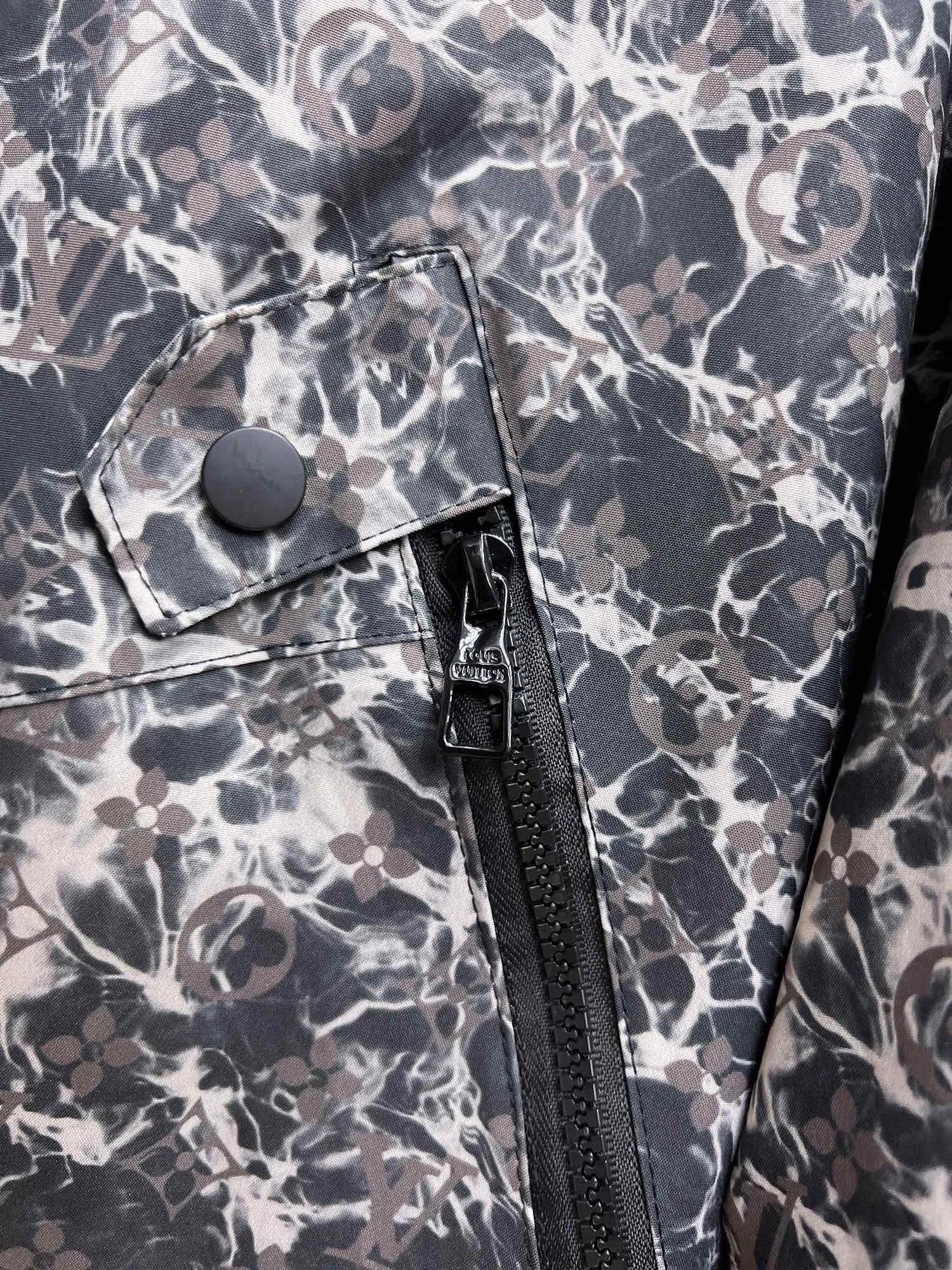 Monogram Marble Print Hooded Jacket D39015092 — view 7