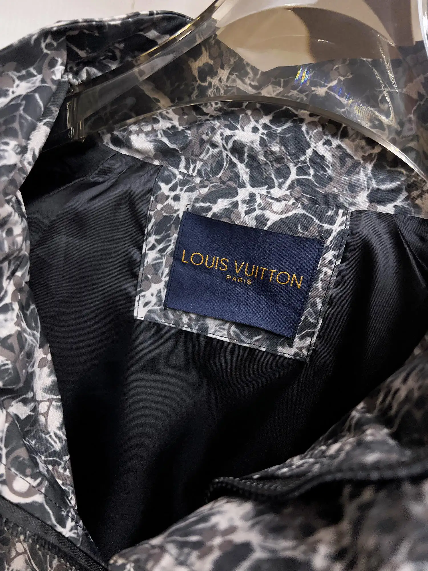 Monogram Marble Print Hooded Jacket D39015092 — view 8