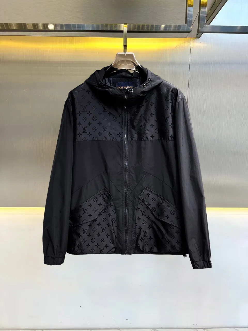 Monogram Embossed Hooded Windbreaker Jacket D39015093