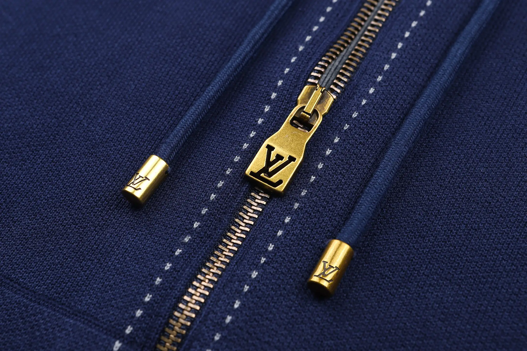 Logo Intarsia Cotton-Blend Zip-Up Hoodie D39020532 — view 7