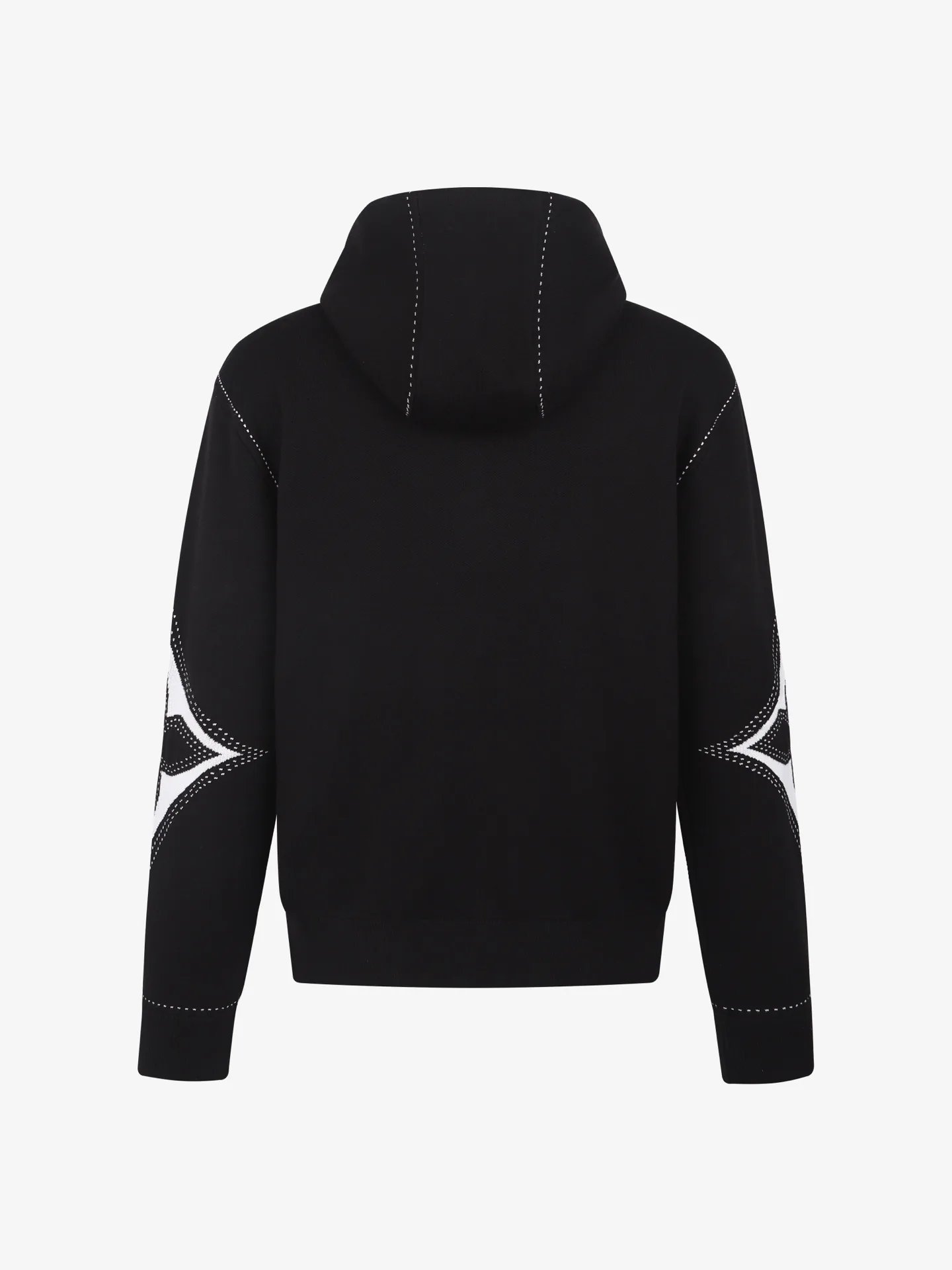 Intarsia Jacquard Cotton-Blend Zip-Up Hoodie D39020531 — view 2