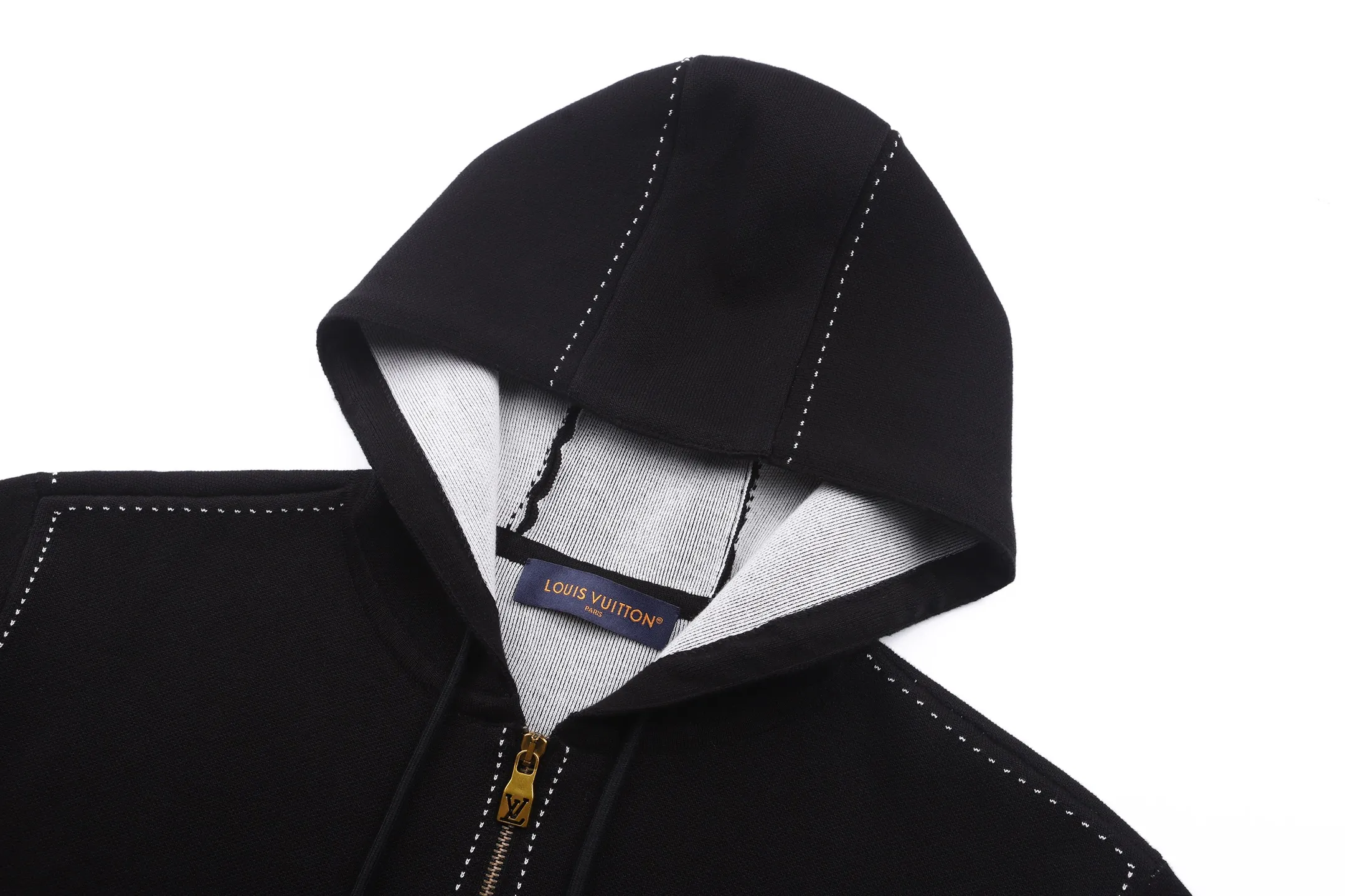 Intarsia Jacquard Cotton-Blend Zip-Up Hoodie D39020531 — view 4