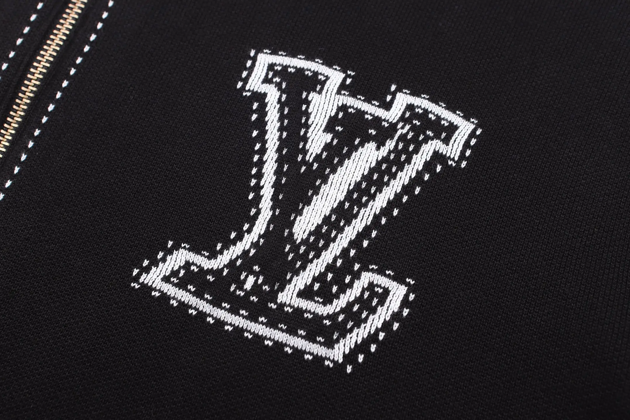 Intarsia Jacquard Cotton-Blend Zip-Up Hoodie D39020531 — view 6
