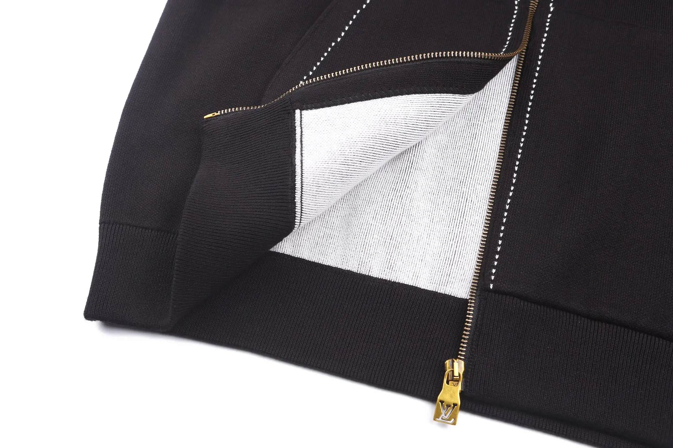 Intarsia Jacquard Cotton-Blend Zip-Up Hoodie D39020531 — view 9