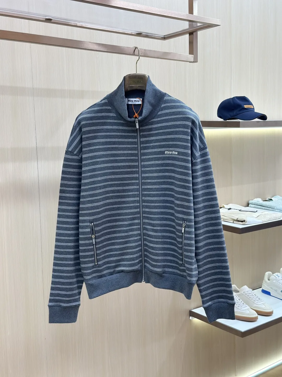 Logo-Embroidered Striped Zip-Up Track Jacket D39020445