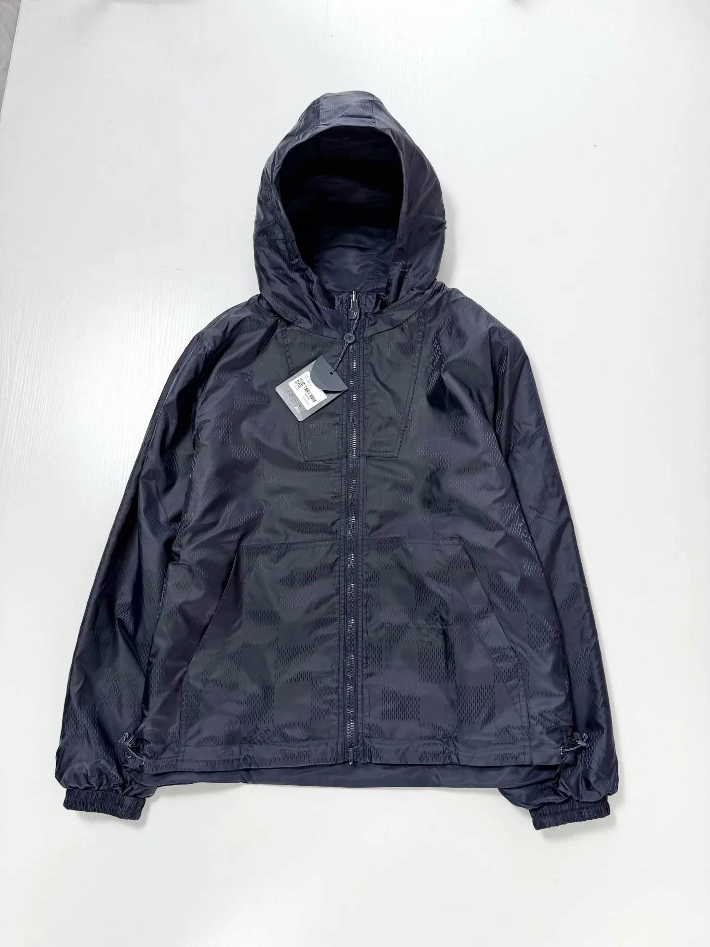Reversible Damier Jacquard Hooded Windbreaker D39522038 — view 3