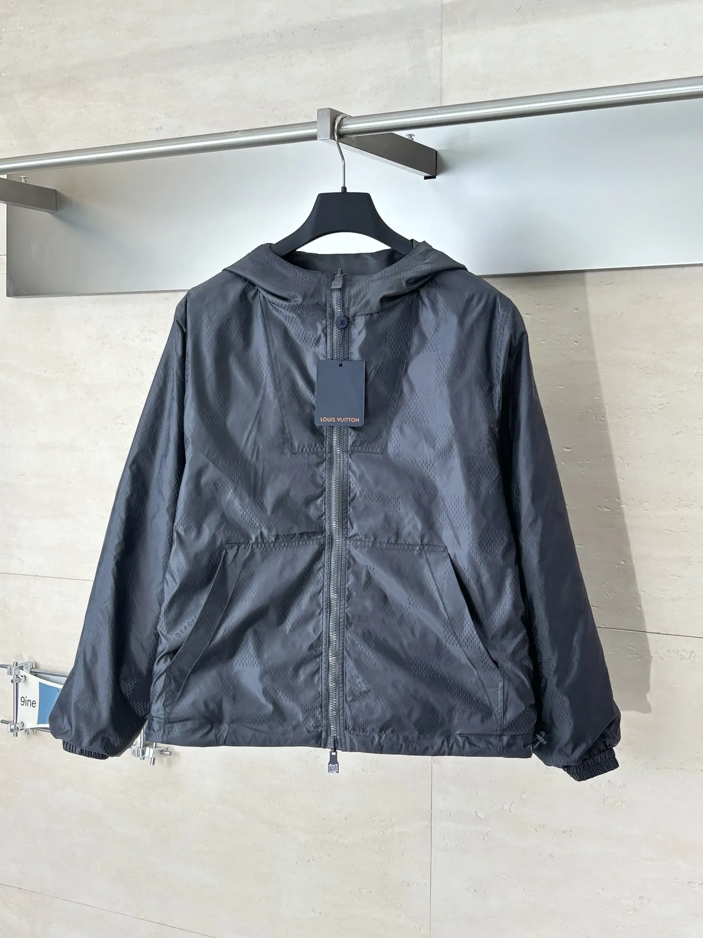Reversible Damier Jacquard Hooded Jacket D39522031 — view 3