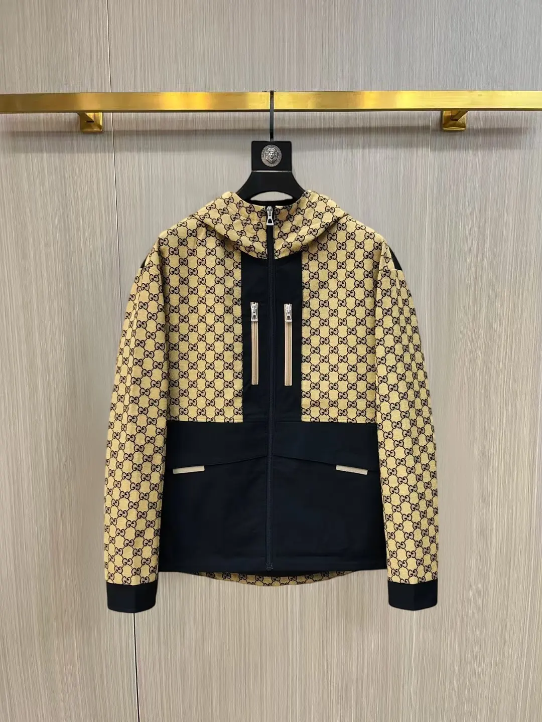 GG Monogram Paneled Hooded Windbreaker D40014862