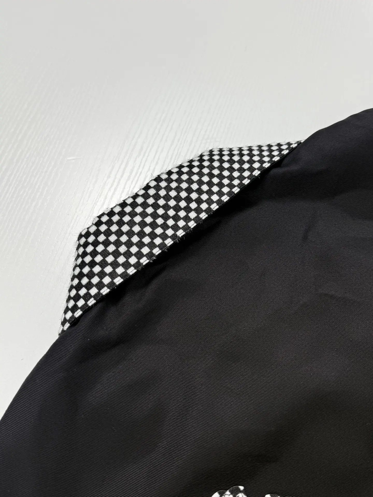 Checkerboard Cross Patchwork Zip-Up Jacket D40022017 — view 6