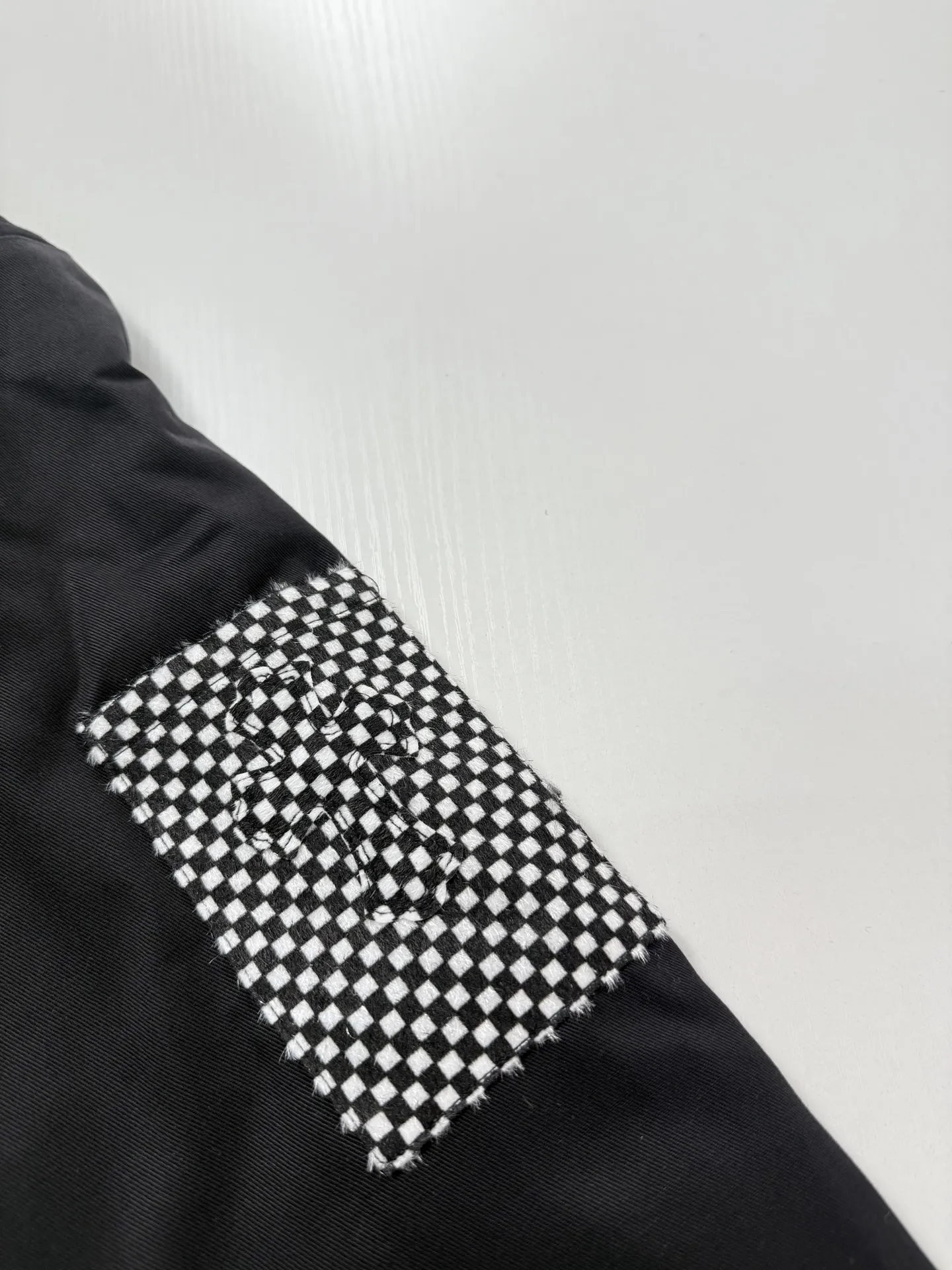 Checkerboard Cross Patchwork Zip-Up Jacket D40022017 — view 10