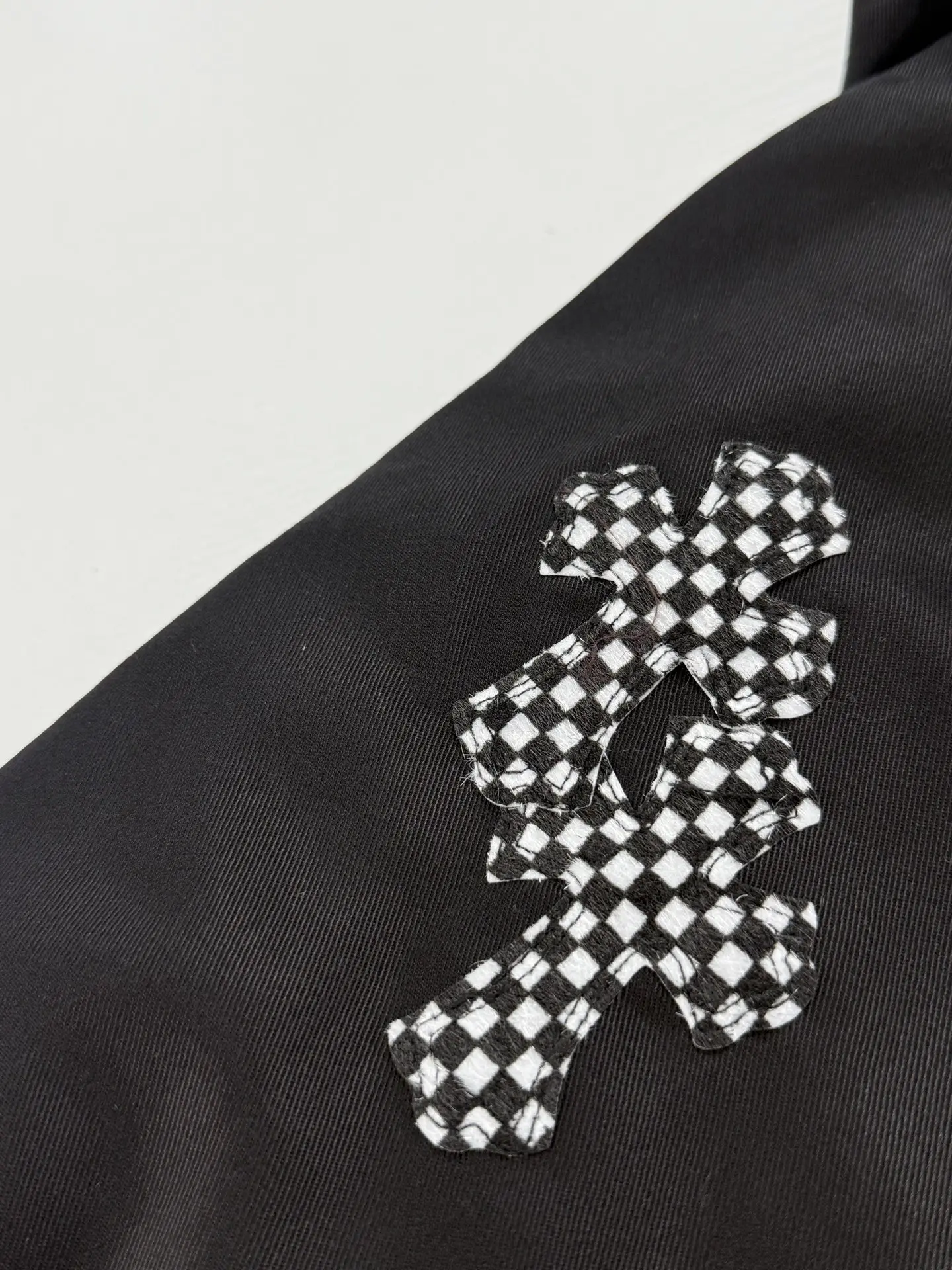 Checkerboard Cross Patchwork Zip-Up Jacket D40022017 — view 17
