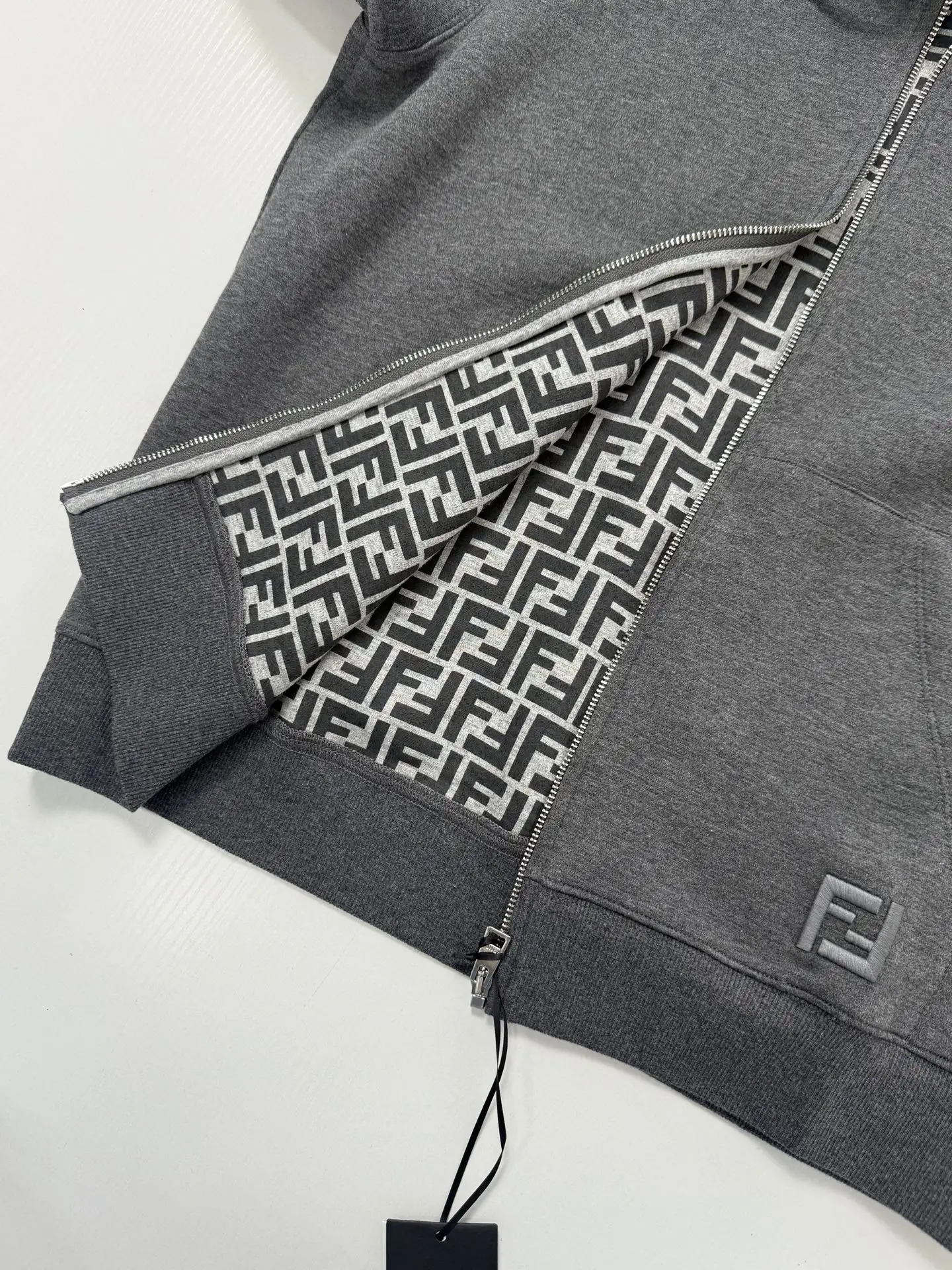 FF Monogram Lined Zip-Up Hoodie D40022020 — view 12