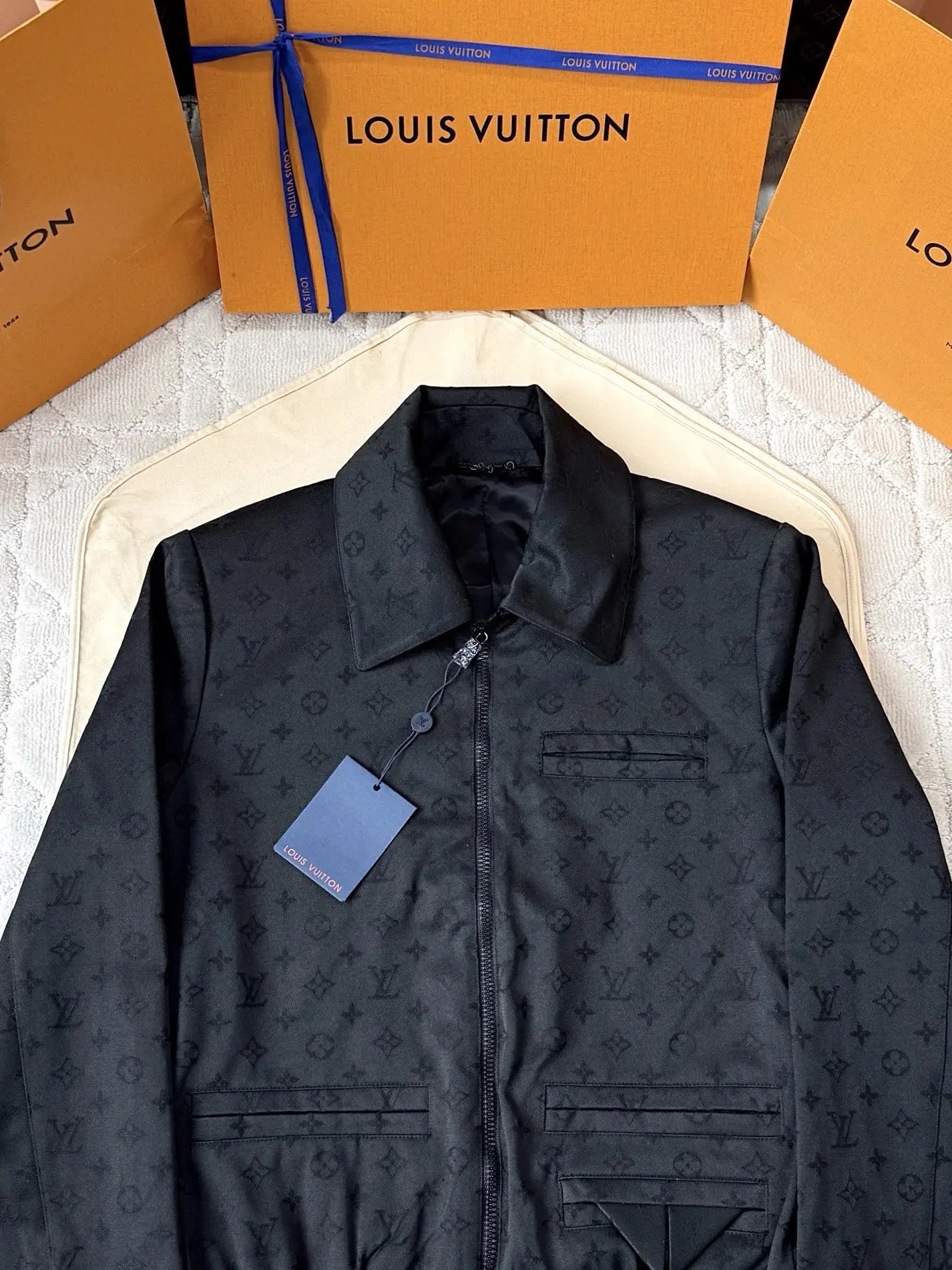 Monogram Jacquard Zip-Up Blouson Jacket D40015145 — view 4
